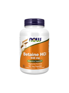 Betaína HCI 648mg 120 cápsulas - Ahora - Crisdietética
