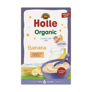 Gachas de avena de trigo y plátano ecológicas 6M Organic 250g - Holle