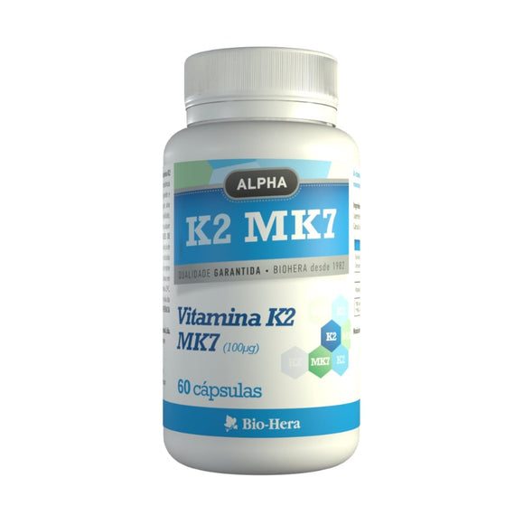Alpha Vitamina K2 MK7 - 60 Cáps - Bio-Hera