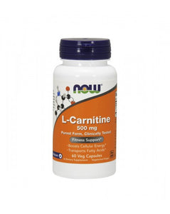 L-Carnitine 500mg 60 Capsules - Now - Crisdietética