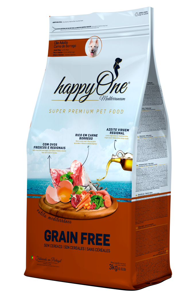 Ração seca p/Cão Borrego Mediterraneum 3 Kg - HappyOne