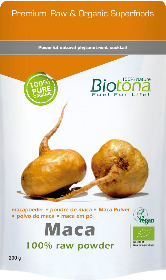 Maca Raw Powder 200g - Biotona - Crisdietética