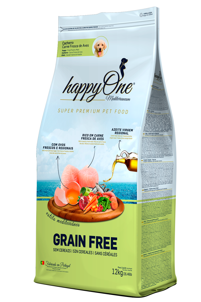 Ração seca p/Cachoro Mediterraneum 12kg - HappyOne