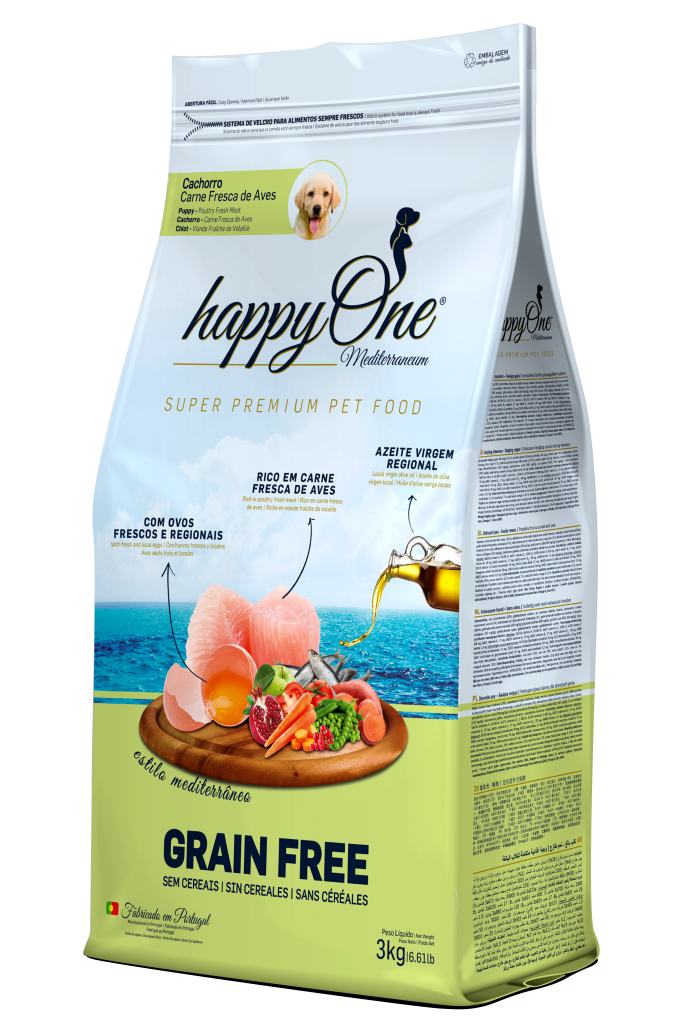 Ração seca p/Cachoro Mediterraneum 3kg - HappyOne