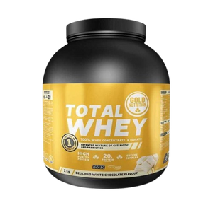 OUTLET VALIDADE MAIO 2024 Total Whey 2Kg Chocolate Branco - GoldNutrition - Crisdietética