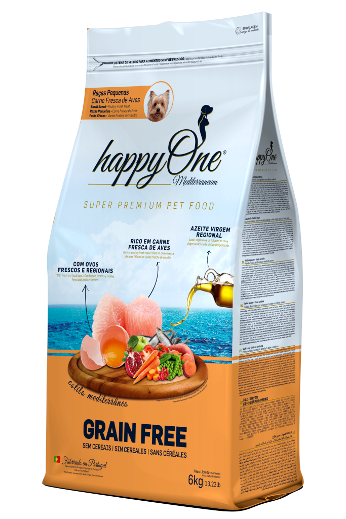 Ração seca p/Cão de Raças Pequenas Mediterraneum 6 Kg - HappyOne