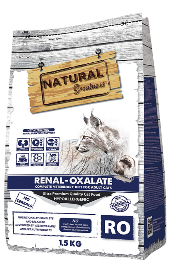 Vet Dry Diet Cat Renal Oxalate 1,5kg -  Natural Greatness - Crisdietética