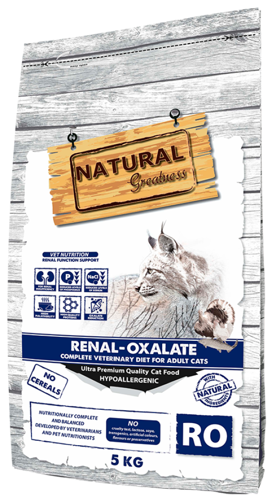 Vet Dry Diet Gato Oxalato Renal 5kg - Natural Greatness - Crisdietética