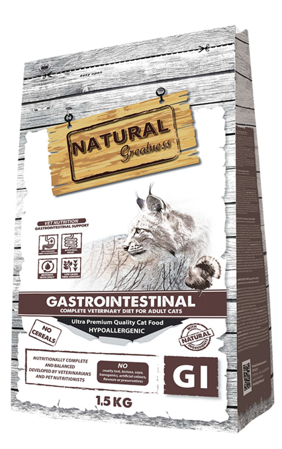 Vet Dry Diet Cat Gastrointestinal 1,5kg - Natural Greatness - Crisdietética