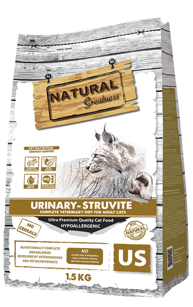 Vet Dry Diet Urinary Struvit für Katzen 1,5 kg – Natural Greatness – Crisdietética