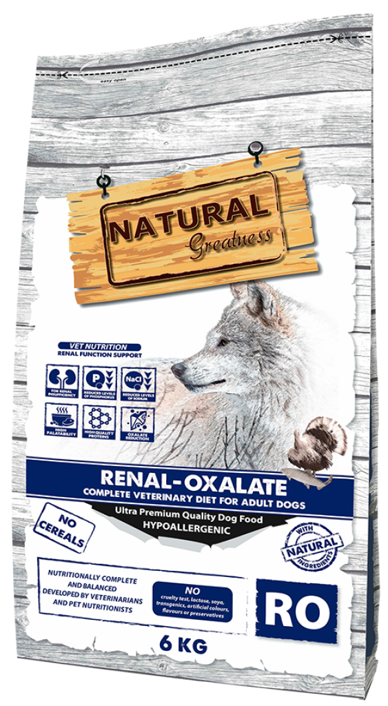 Vet Dry Diet Renal Oxalate Dog 6kg - Natural Greatness - Crisdietética
