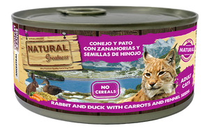 Wetfood Cat Rabbit & Duch w/ Carrots & Chamomile 185 gr- Natural Greatness - Crisdietética