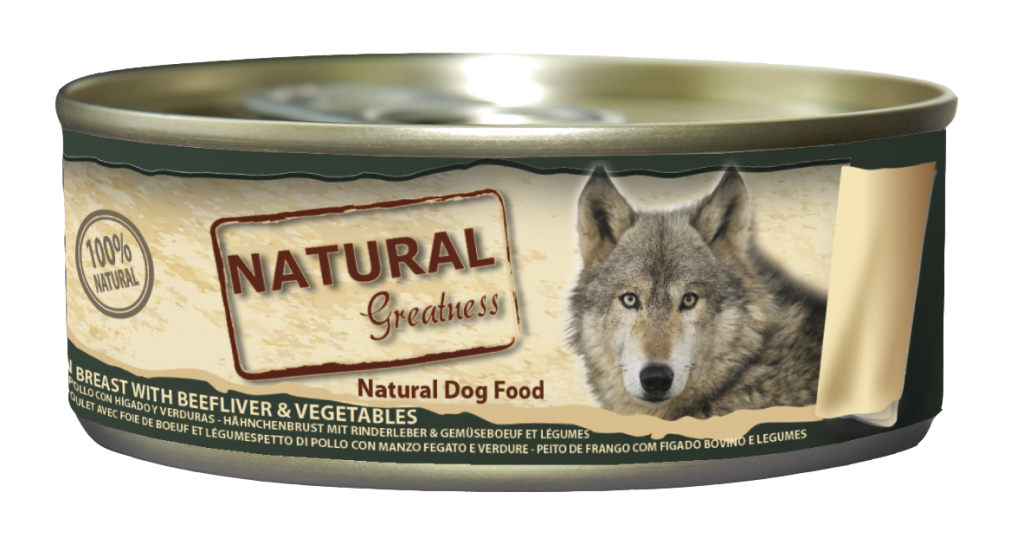 Cão Dog Chicken, Liver & Vegetables 156g - Natural Greatness - Crisdietética