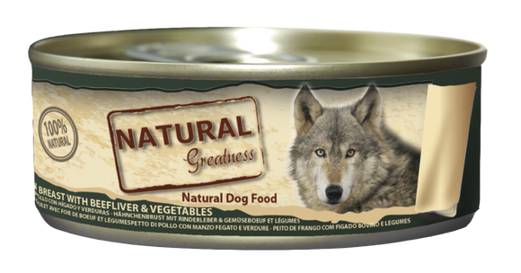Cão Dog Chicken, Liver & Vegetables 156g - Natural Greatness - Crisdietética
