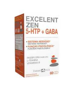 Excelent Zen 5-HTP + Gaba 60 Capsules - Farmoplex - Crisdietética