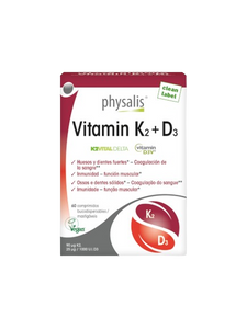 Vitamina K2 + D3 60 Comp - Physalis - Crisdietética