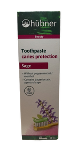 Caries Protection Toothpaste with Sage 50ml - Hubner - Crisdietética