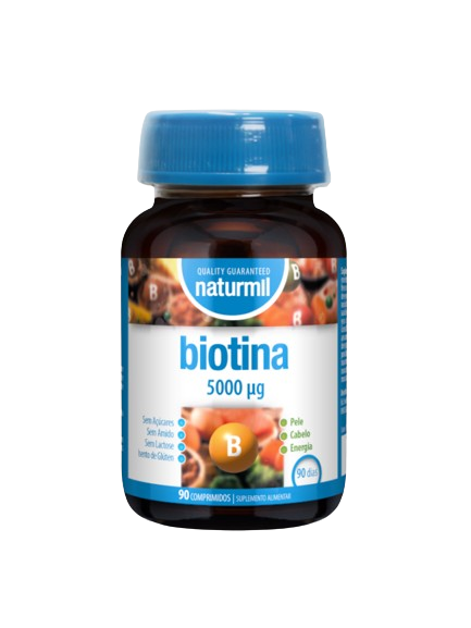 Biotina 5000MCG 90 Comp - Naturmil - Crisdietética