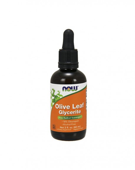 Olive Leaf Glycerite 18% Liquid 59ml - Now - Crisdietética