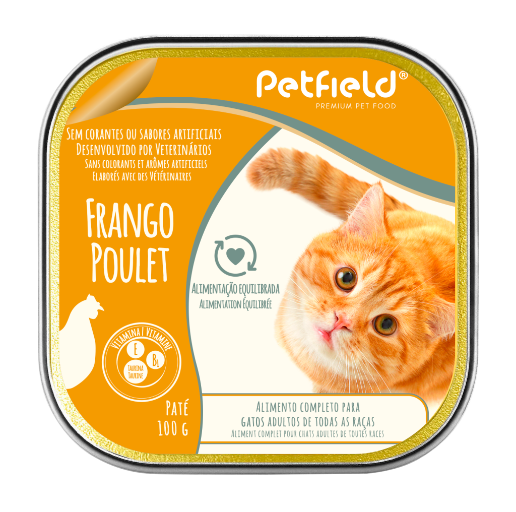 Pate Wetfood Cat Chicken 100g *32 Unidades - Petfield - Crisdietética