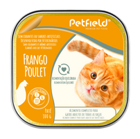 Pate Wetfood Chat Poulet 100g *32 Unités - Petfield - Crisdietética