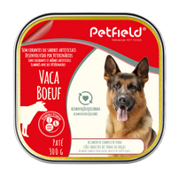 Pate Wetfood Dog Beef 300g *18 Unidades - Petfield - Crisdietética