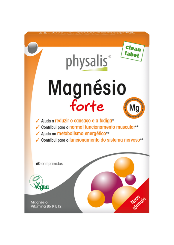 Magnésio Forte Vegan 60 Comprimidos - Physalis - Crisdietética