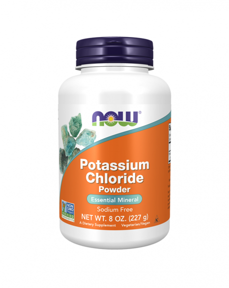Potassium Chloride Powder 227gr -Now - Crisdietética