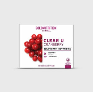 Clear U Cranberry 30 Capsules - GoldNutrition - Crisdietética