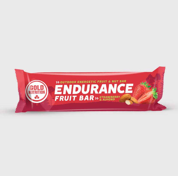 Endurance Fruit Bar Morango Amêndoa 40g - GoldNutrition - Crisdietética