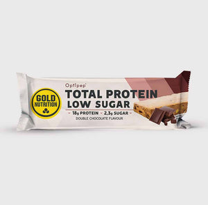 Barrita Proteica Baja Azúcar Doble Chocolate 60g - GoldNutrition - Crisdietética
