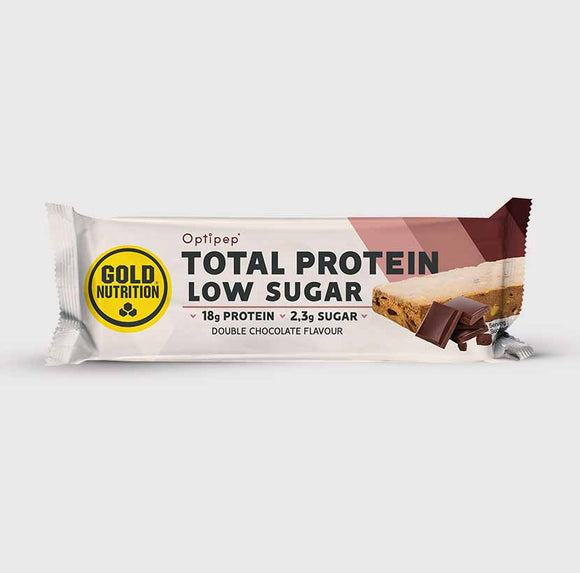Protein Bar Low Sugar Double Chocolate 60g  - GoldNutrition - Crisdietética