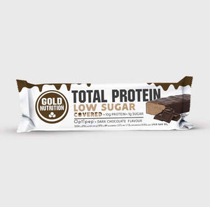 Gesamtprotein, dunkle Schokolade mit niedrigem Zuckergehalt, 30 g – GoldNutrition – Crisdietética