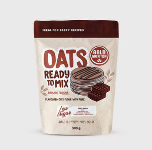 Oats Ready To Mix 500g Brownie - GoldNutrition - Chrysdietética