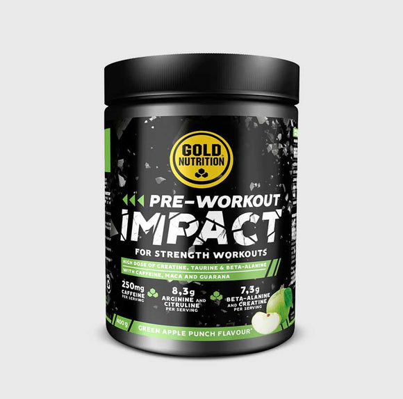 Pre-Workout Impact 400g - Maçã Verde - GoldNutrition - Crisdietética