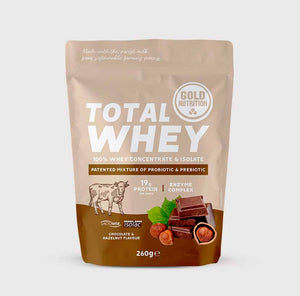 Total Whey 260g - Schokoladen-Haselnuss - GoldNutrition - Crisdietética