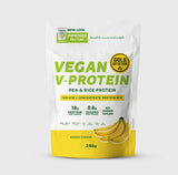 OUTLET EXPIRY MAY 2024 V-Protein 240g Banana - GoldNutrition - Crisdietética