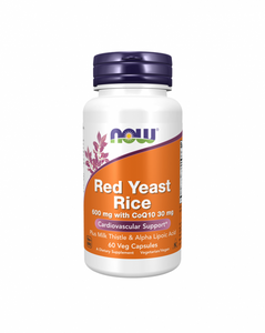 Red Yeast Rice 600mg + CQ10 60 capsules - Now - Crisdietética