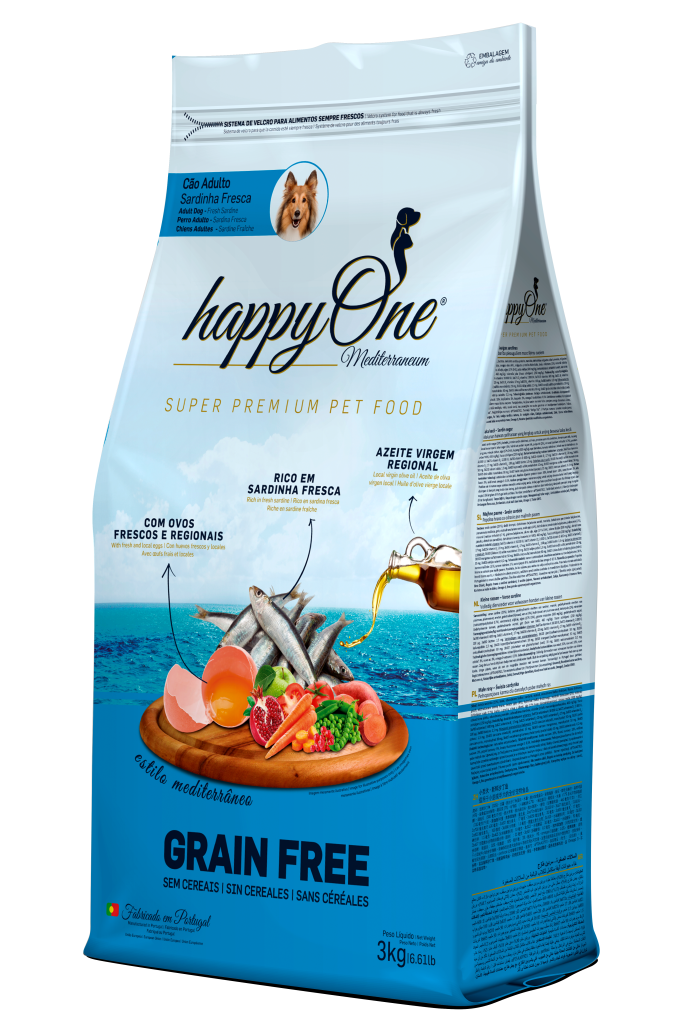 Ração seca p/Cão Mediterraneum Mediterraneum Sardinha 3kg - HappyOne