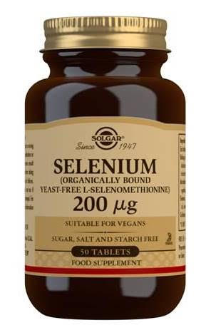 Solgar Selenium 200mcg 50 comp Sem Levedura - Crisdietética