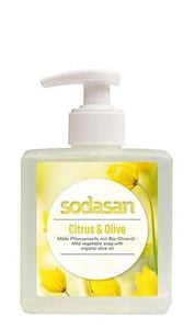 Organic Olive Oil Citrus Liquid Soap 300ml - Sodasan - Crisdietética