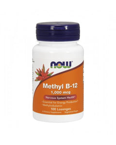 Vitamin B-12 Methyl 1000mcg 100 Lozenges - Now - Crisdietética