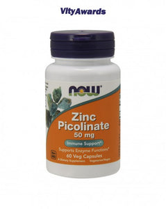 Zinc Picolinate 50mg 60 Capsules- Now - Crisdietética