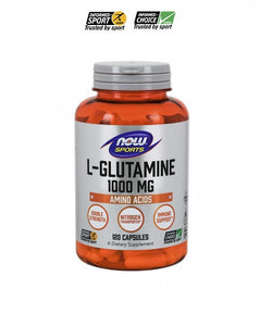 NOW Sports L-Glutamine 1000 mg 120 Capsules - Celeiro da Saúde Lda