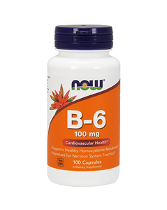 NOW Vitamin B-6 100mg 100 Capsule - Celeiro da Saúde Lda