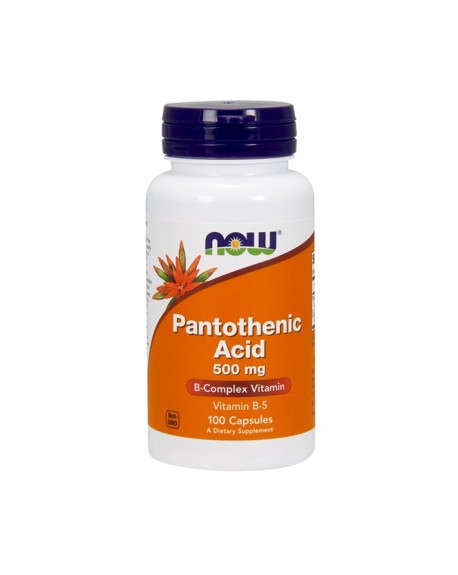 NOW Pantothenic Acid 500mg 100 Cápsulas - Celeiro da Saúde Lda