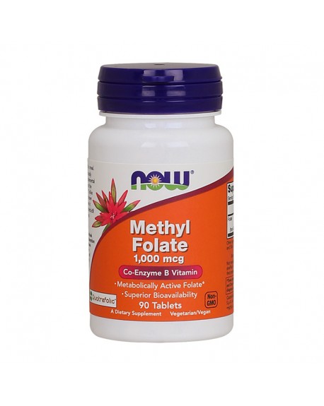 NOW Methyl Folate 1000mcg 90 Comprimidos - Celeiro da Saúde Lda