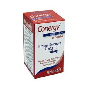 Conergy CoQ-10 30mg - Cellular Energy 30 Cápsulas - Health Aid - Crisdietética