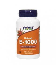 NOW Vitamin E-1000 50 Capsules - Celeiro da Saúde Lda