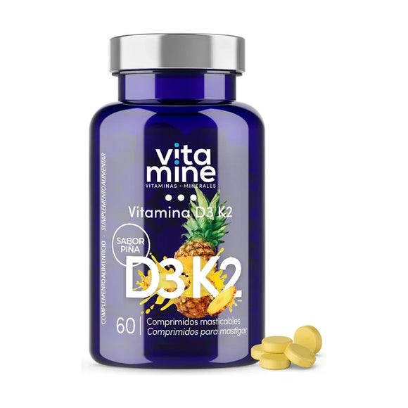 Vitamina D3 1000Ui + K2 75mcg 60 Comprimidos Mastigáveis - Herbora - Crisdietética